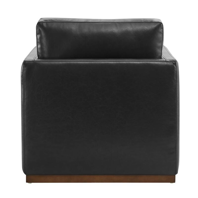 Spruce & Spring Modern Swivel Accent Chair with Wooden Base