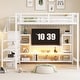 preview thumbnail 2 of 9, Full Size Metal Loft Bed with TV Cabinet, Staircase and Wardrobe