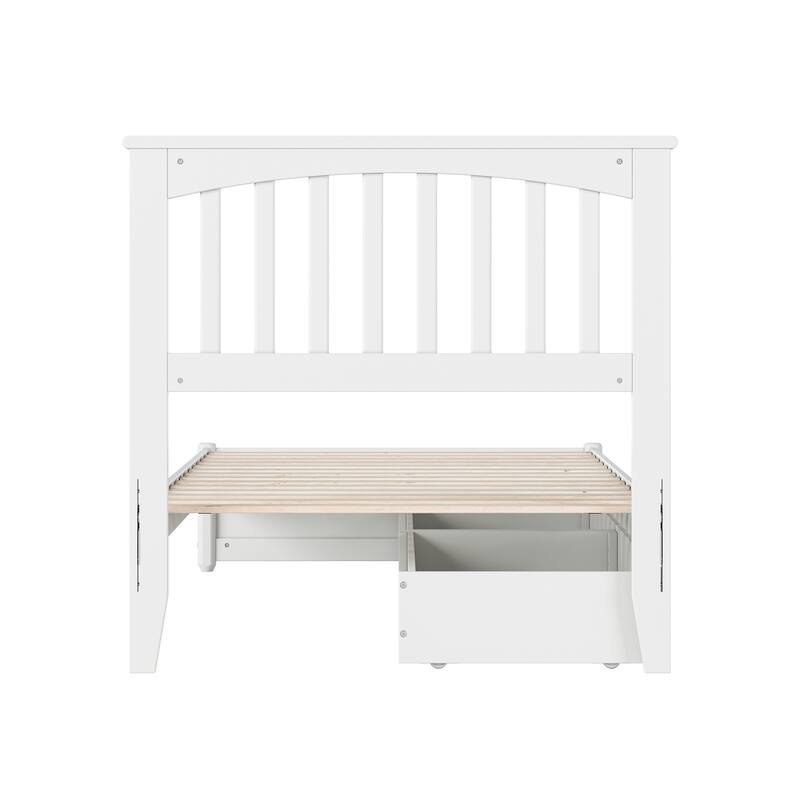 Everett Platform Bed with Panel Footboard and Storage Drawers