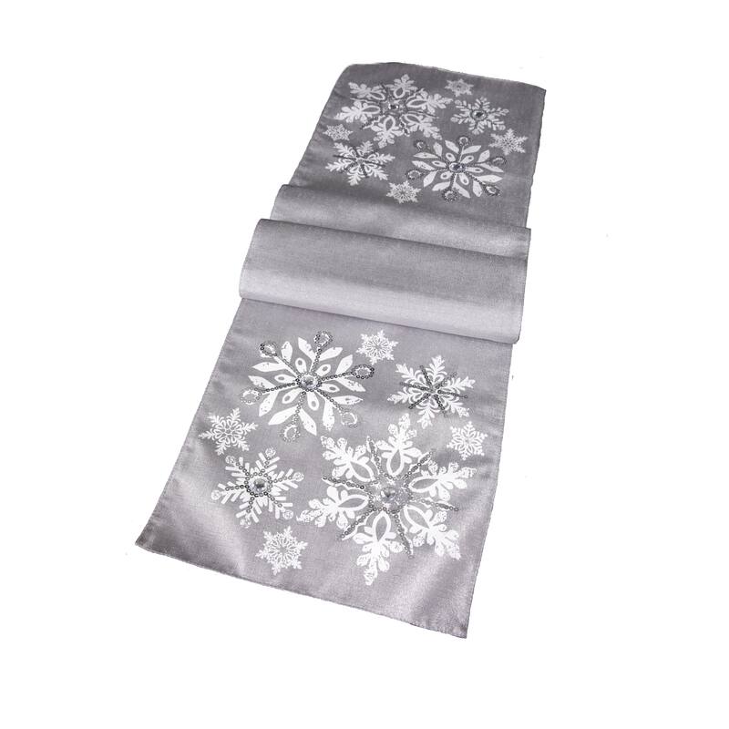 Glistening Snow Table Runner - 13 x 108"