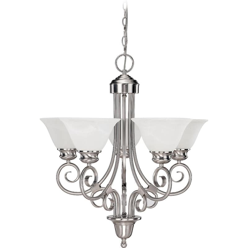 Volume Lighting Troy 5 Light 24" Wide Chandelier - Brushed Nickel