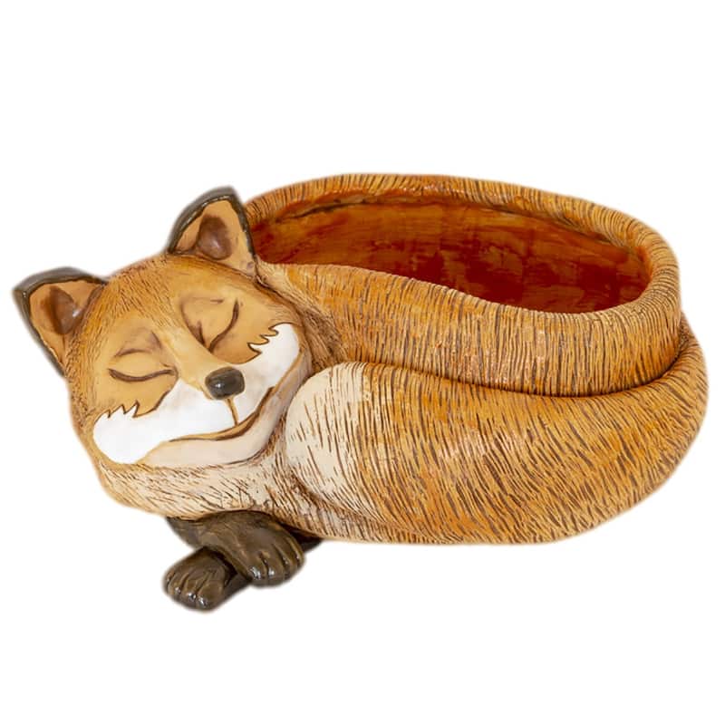 Golden Ceramics Flower Pot Planter - Sleeping Animal - 12.5" x 9.4"