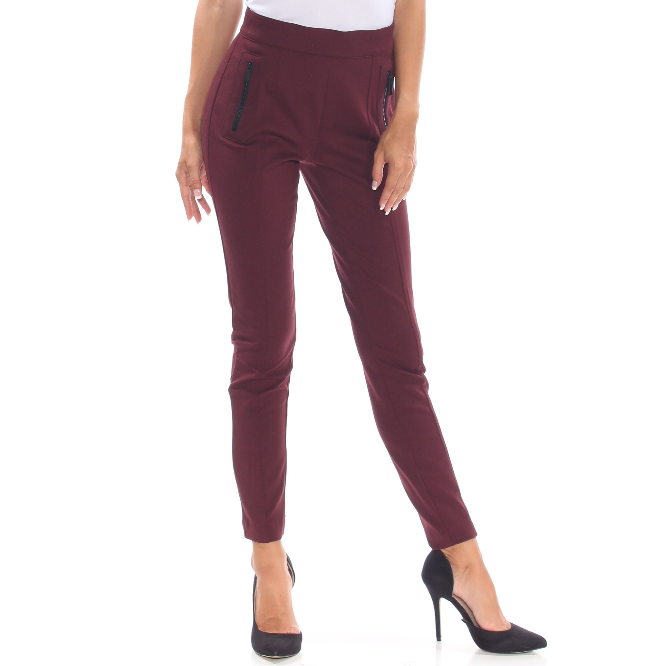 business casual maroon pants