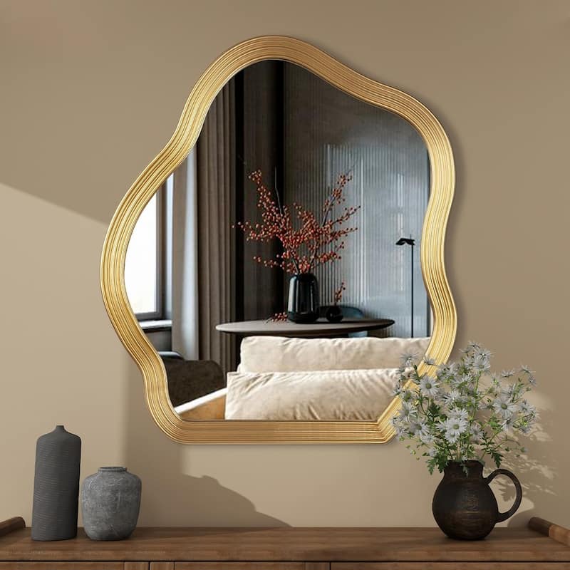 Asymmetrical Cloud Shaped Accent Wall Mirror - 31.5"×27.5"