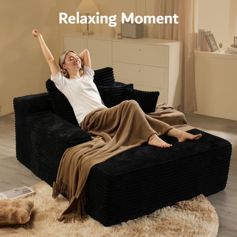OVIOS Plush Convertible Floor Lounge Sofa