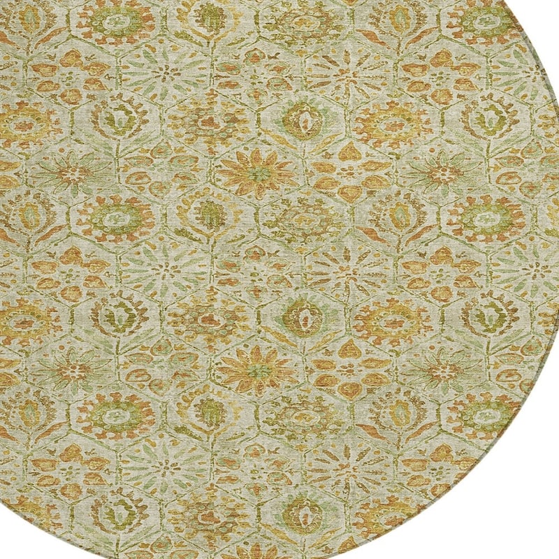 HomeRoots Floral Transitional Rectangle Outdoor Rug
