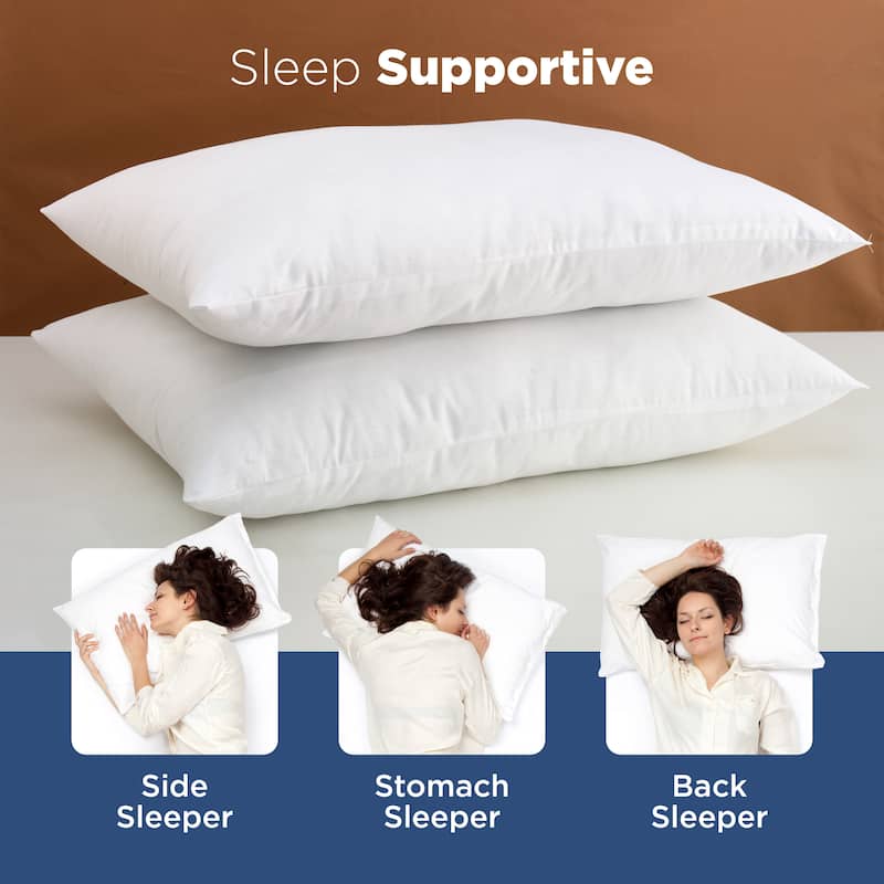 Martex Compressed Twin Pack White Garnetted Pillow