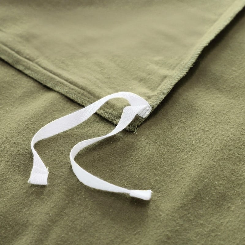 Superior Classic Solid Flannel Cotton Duvet Cover Set