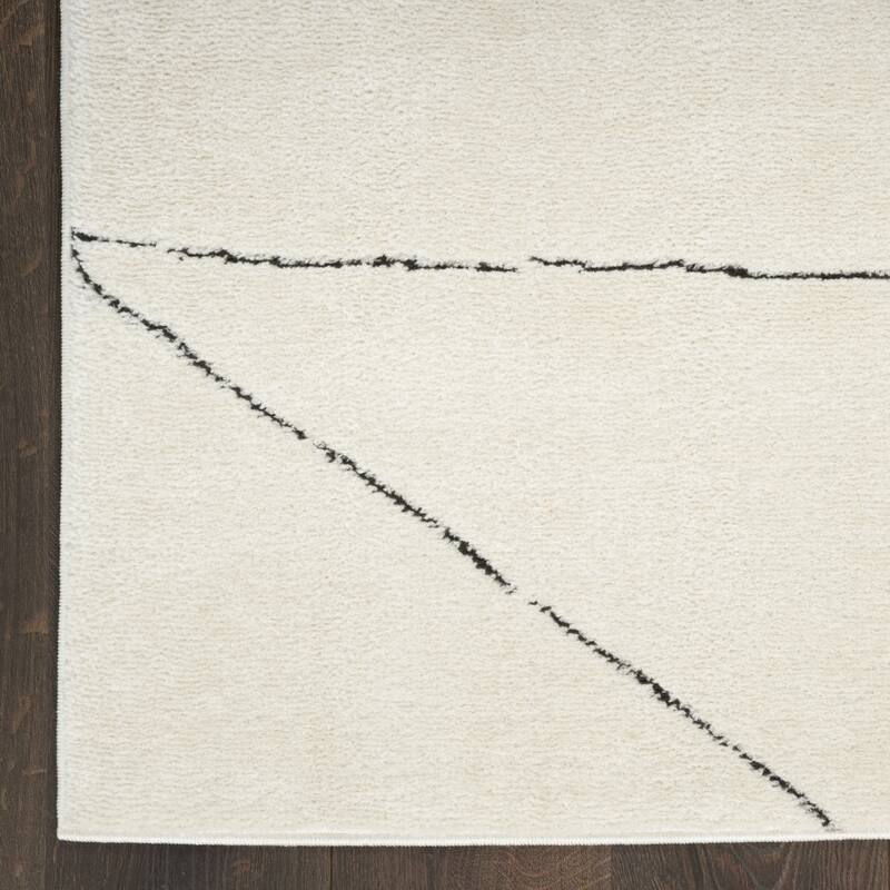 Power Loomed Geometric Modern Stain Resistant Area Rug - 118' X '94' X '0.63