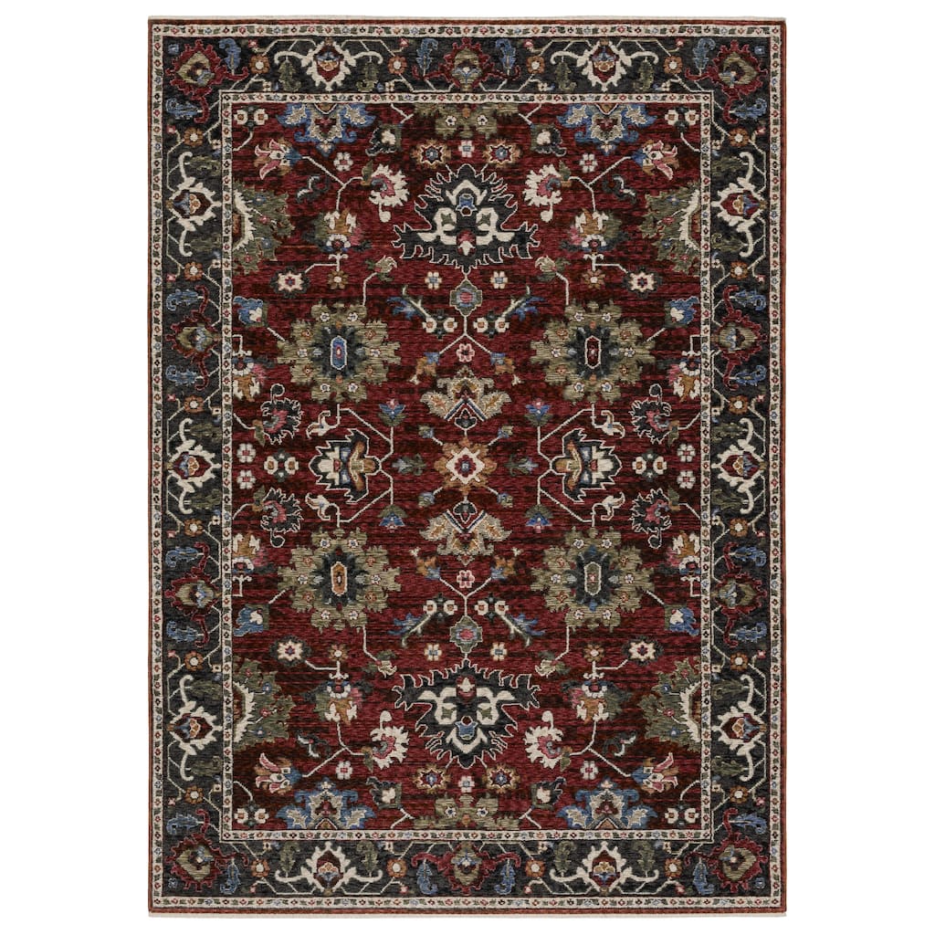 Style Haven Henretta Bordered Persian Fringe Edge Area Rug