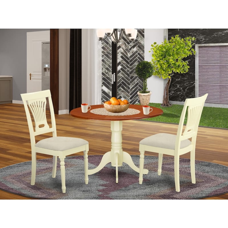 Round Dining Table Set for 2 - Kitchen Table with Chairs - Small Space Dining Furniture