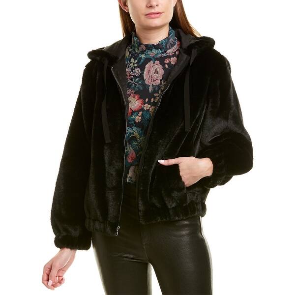 Shop La Vie Rebecca Taylor Fuzzy Bomber Jacket Overstock