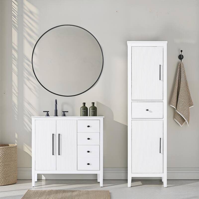 Kensington 16-28 Inch Bath Storage Cabinet