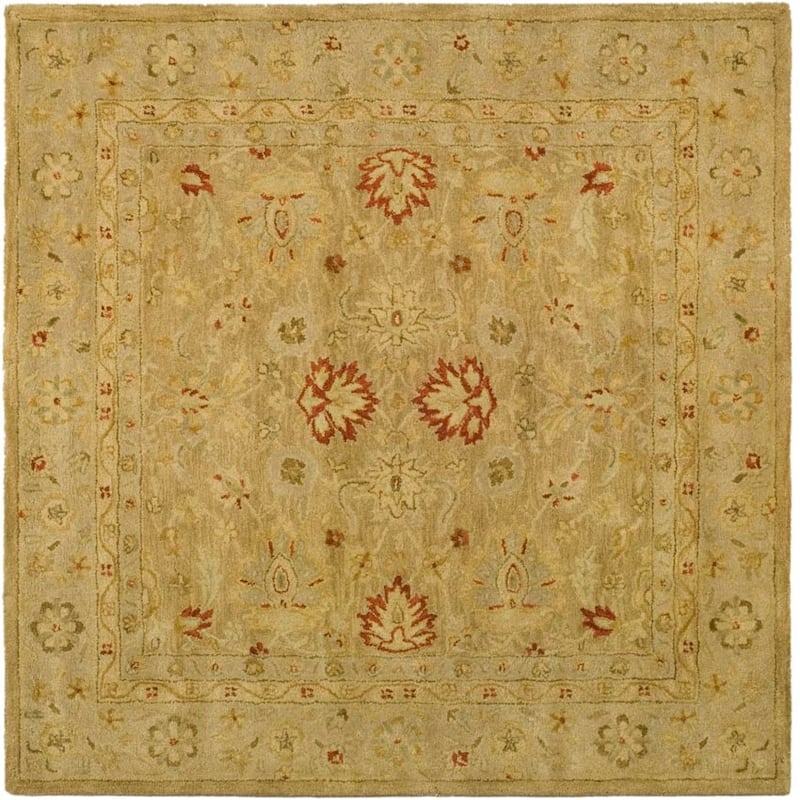 SAFAVIEH Handmade Antiquity Anner Traditional Oriental Wool Area Rug - 10' x 10' Square - Brown/Beige