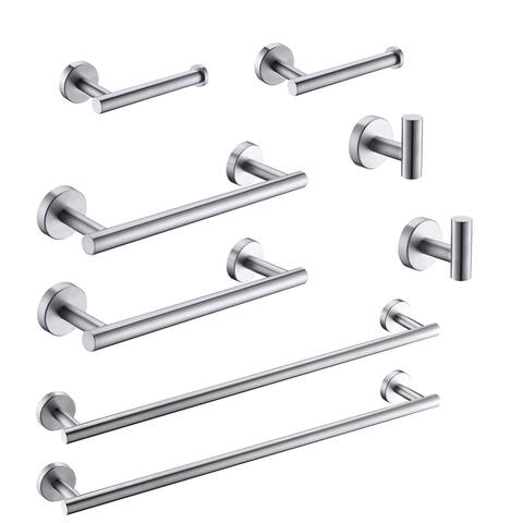 8-Piece Stainless Steel Bathroom Hardware Set