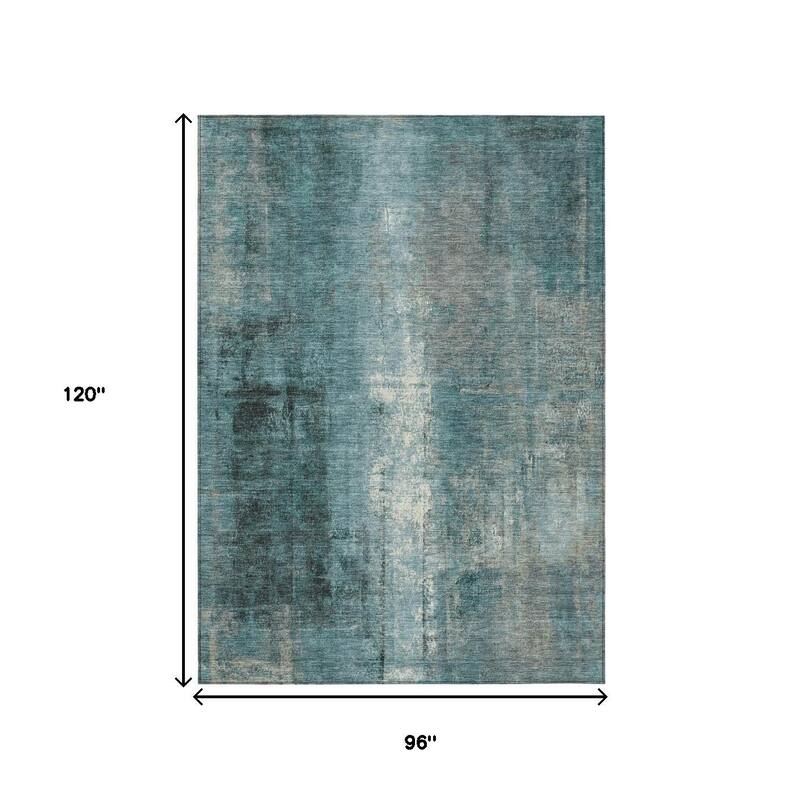 HomeRoots Abstract Transitional Rectangle Outdoor Rug