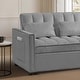 preview thumbnail 10 of 27, 3 in 1 Velvet Sofa Bed with Adjustable Backrest