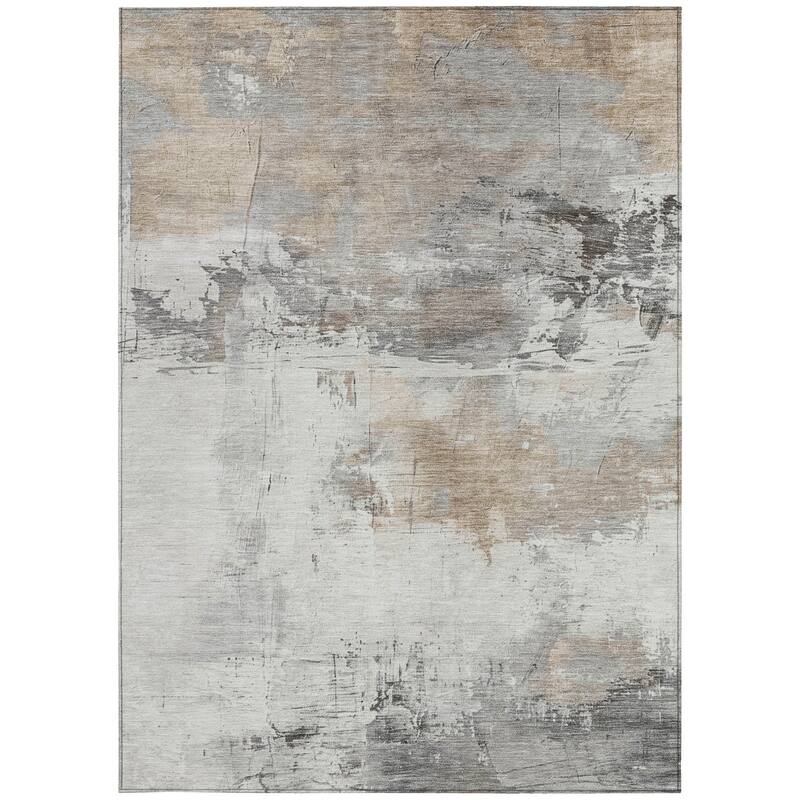 HomeRoots Abstract Transitional Rectangle Outdoor Rug