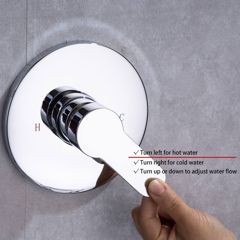 1-Spray Patterns with 2.5 GPM 10 in. Wall Mount Round Fixed Shower Head in Polished Chrome (Valve Included)