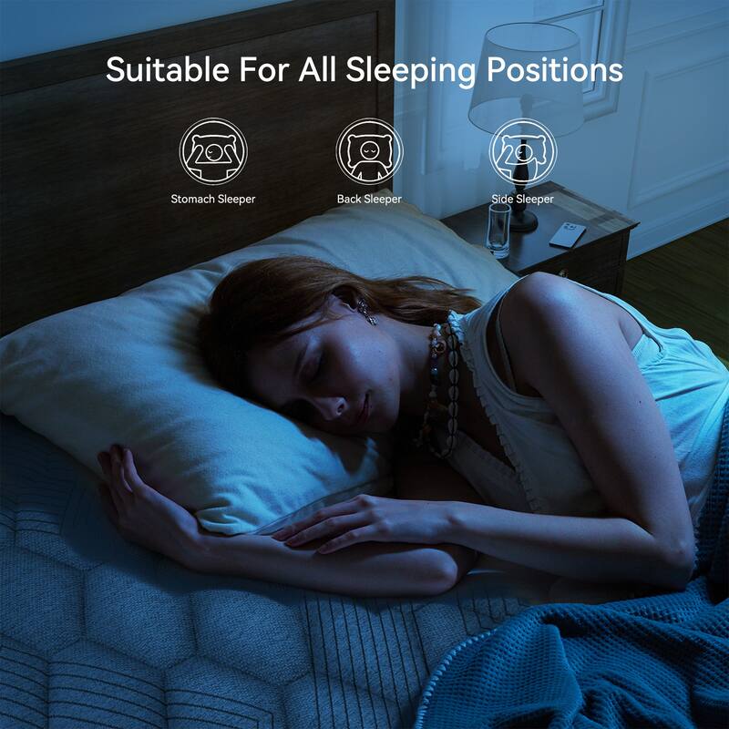 SweDrea 8/12 in. Firm Pillow Top Gel Memory Foam Innerspring Hybrid Mattress with CertiPUR-US, SGS and OEKO-TEX Certified