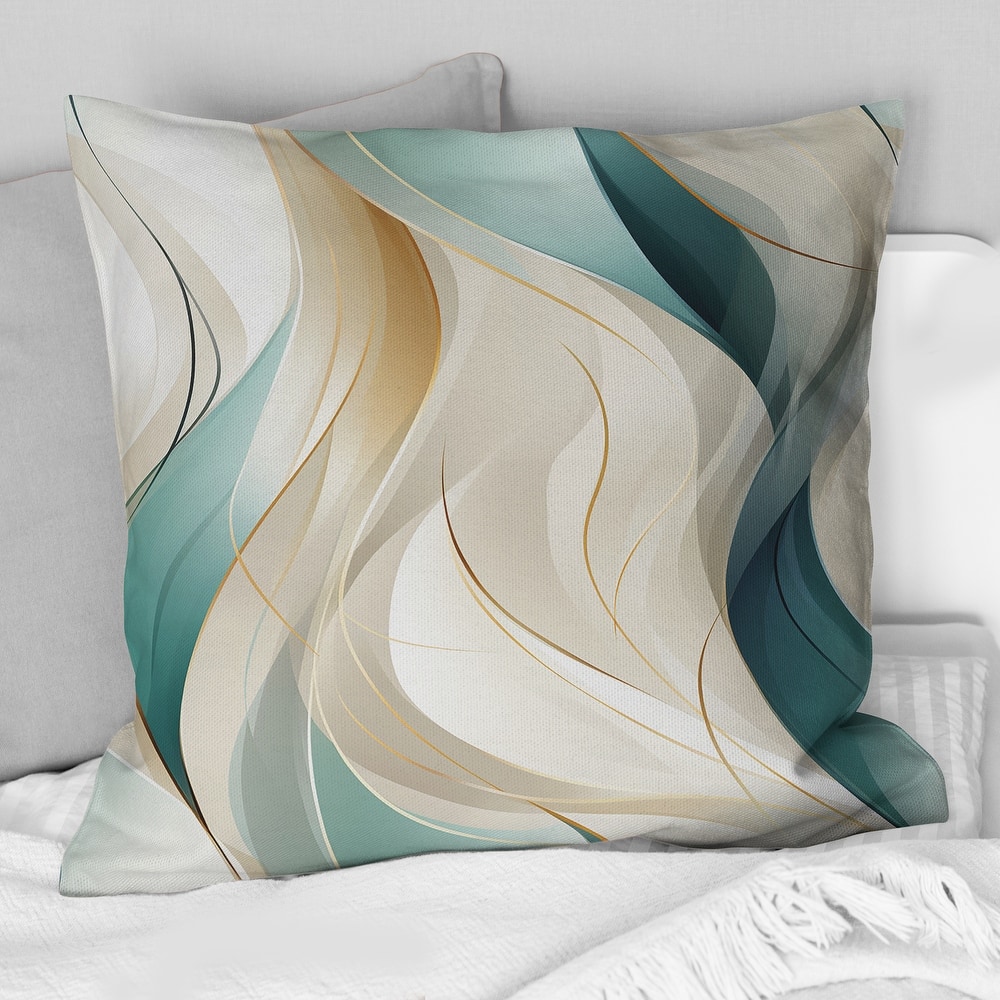Designart "Subdued Elegance I" Abstract Printed Throw Pillow