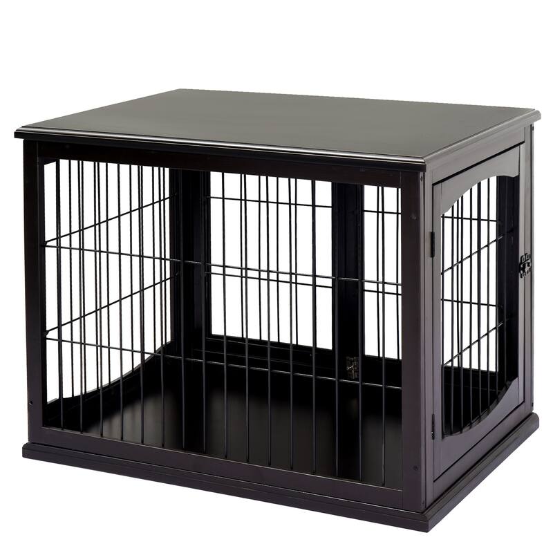 Dog Crate Furniture, Small Dog Cage End Table with Two Opening Sides, Lockable Door, Puppy Kennel, Cute and Decorative