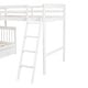 preview thumbnail 7 of 10, Twin over Full L-Shaped Bunk Bed With 3 Drawers, Ladder and Staircase, White
