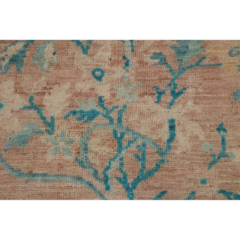 Vegetable Dye Oushak Oriental Area Rug Hand-knotted Wool Carpet - 4'11"x 6'11"