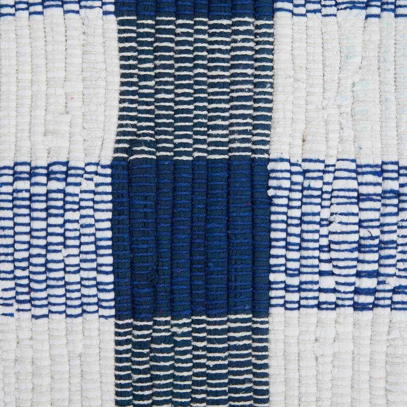 DII Antique Green & White Buffalo Check Rag Rug 26x40 inch