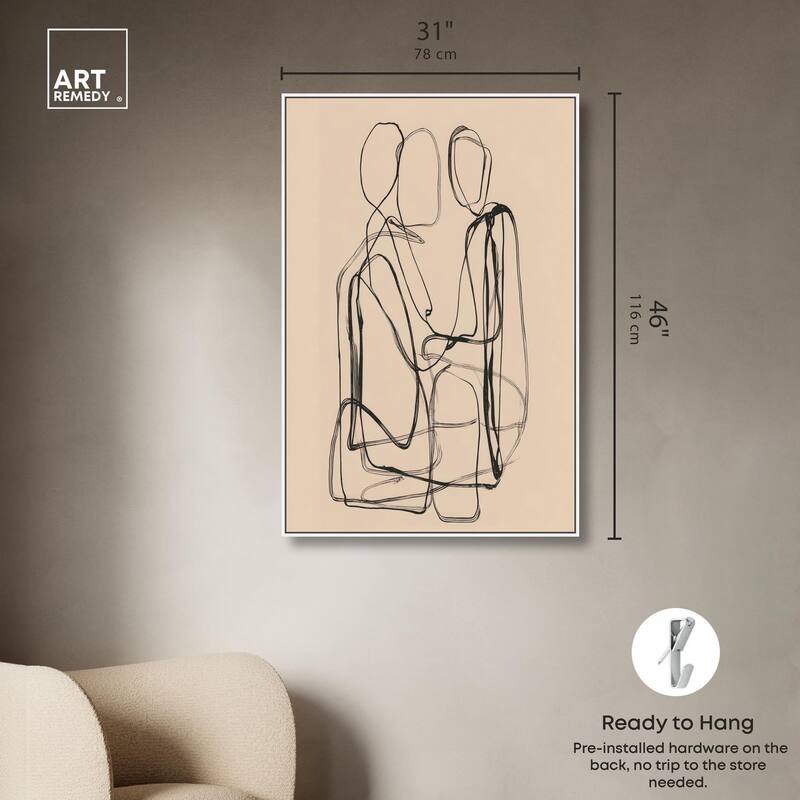 Embrace of Lines III Canvas by Art Remedy