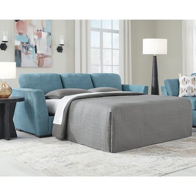 Signature Design by Ashley Keerwick Teal Queen Sofa Sleeper - 94" W x 41" D x 39" H