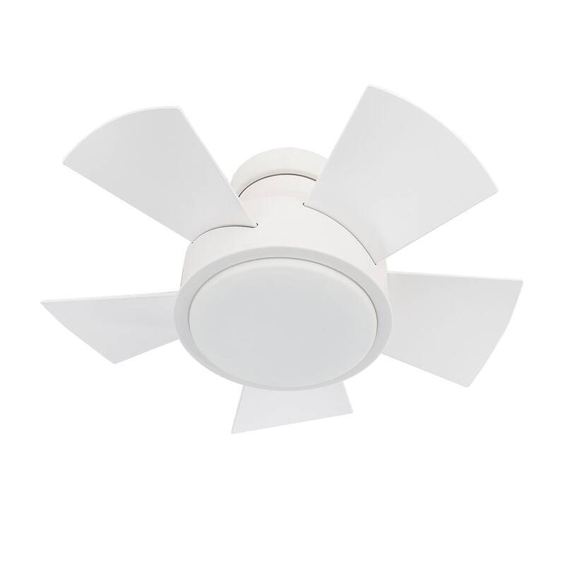 Vox Indoor/Outdoor 5-Blade Smart Flush Mount Ceiling Fan 26in with 3000 LED and Remote Control - 26