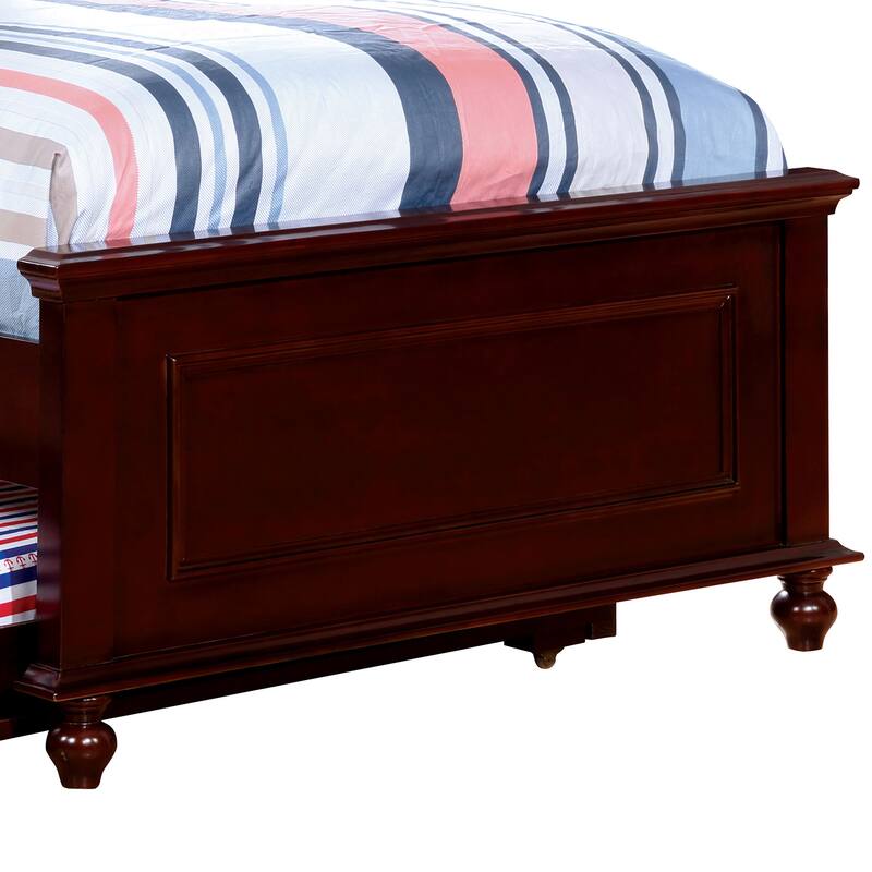 Dole Traditional Solid Wood Button Tufted Kid Platform Bed by Furniture of America