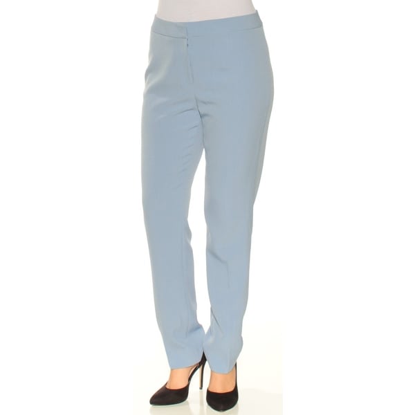 TAHARI Womens Blue Straight leg Wear to Work Pants Size 6