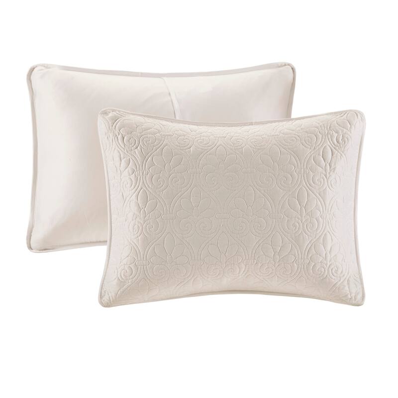 Madison Park Mansfield Reversible Oversized 3-piece Solid Texture Bedspread Quilt Set with Matching Shams
