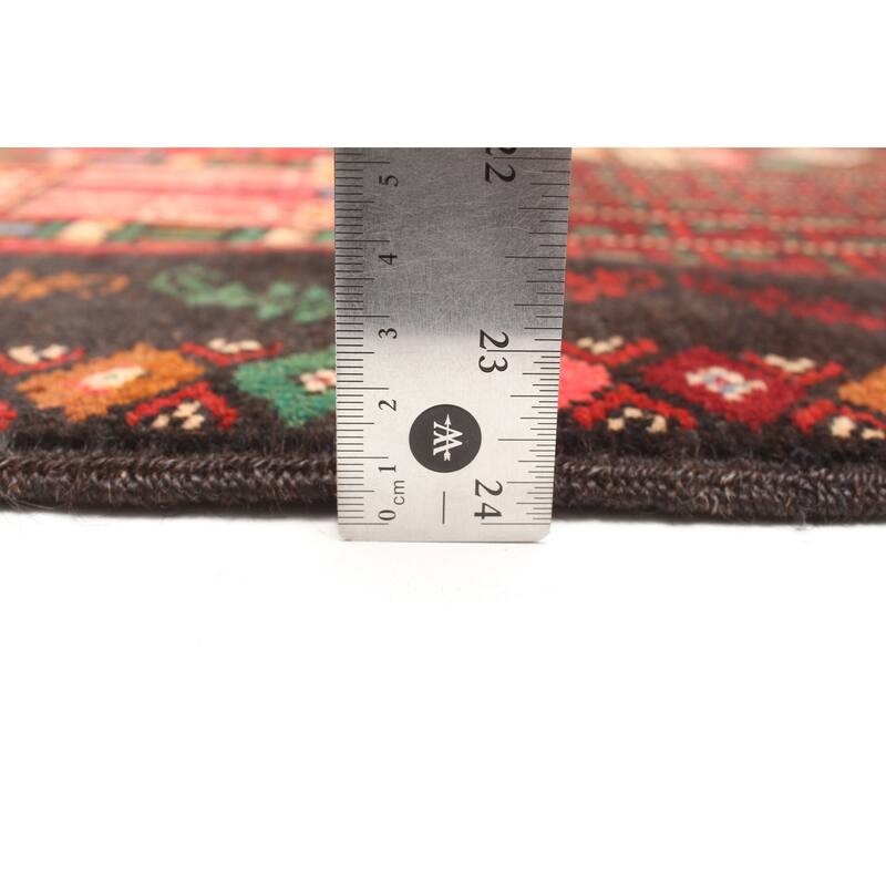 ECARPETGALLERY Hand-knotted Teimani Dark Red Wool Rug - 2'10 x 4'11