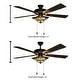 preview thumbnail 7 of 9, Copper Grove Orson Bronze Metal/Stained Glass 5-blade 52-inch Craftsman Ceiling Fan - 52"L x 52"W x 20"H - 52"L x 52"W x 20"H