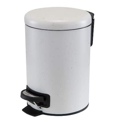 Elle Décor Speckled Design 3 Liter Step Bin with Lid Trash Can in Black