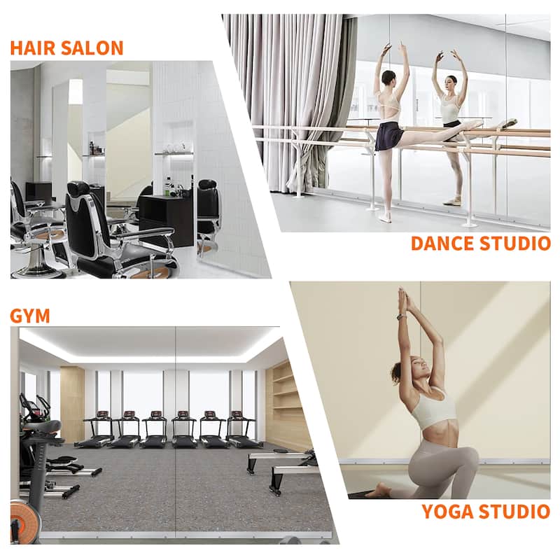 Wall Mirror Home Gym Mirror Dance Studio Mirror Tempered Glass Mirror
