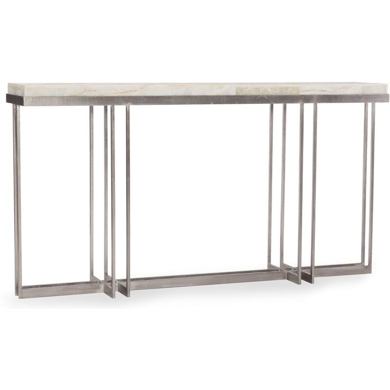Hooker Furniture 64-3/4 Inch Long Steel and Onyx Console Table from - Shimmered Metal