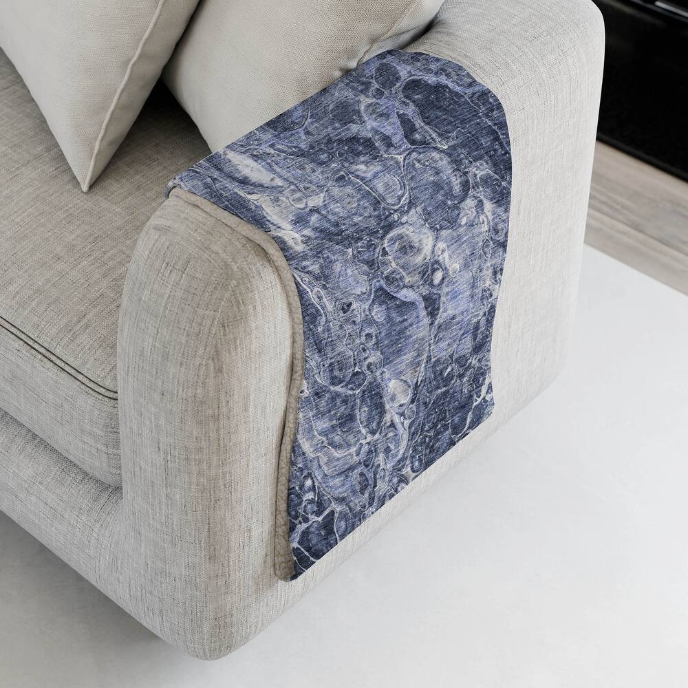 Premium Machine Washable Abstract Flow Sherpa Throw Blanket