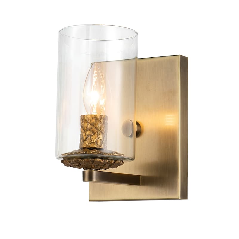 Bolivar 1-Light Aged Brass Wall Sconce - small