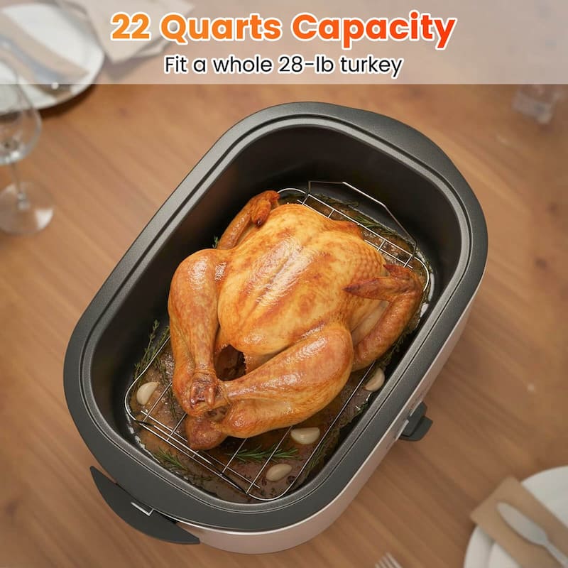 Costway 22 QT Electric Roaster Oven with Visible & Self-Basting Lid, - See Details
