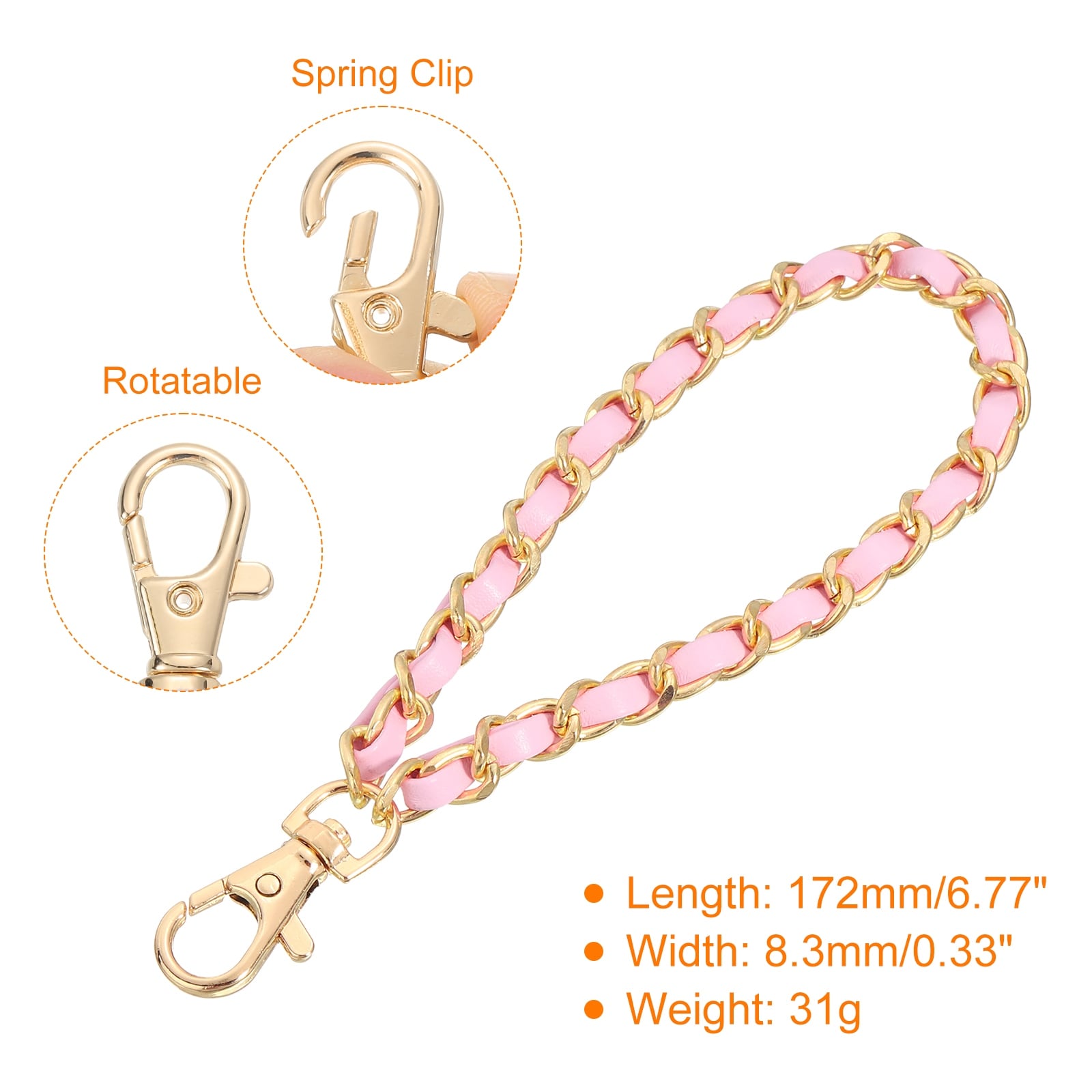 Leather Wristlet Strap, Hand Wrist Lanyard Bag Key Chain - 8"