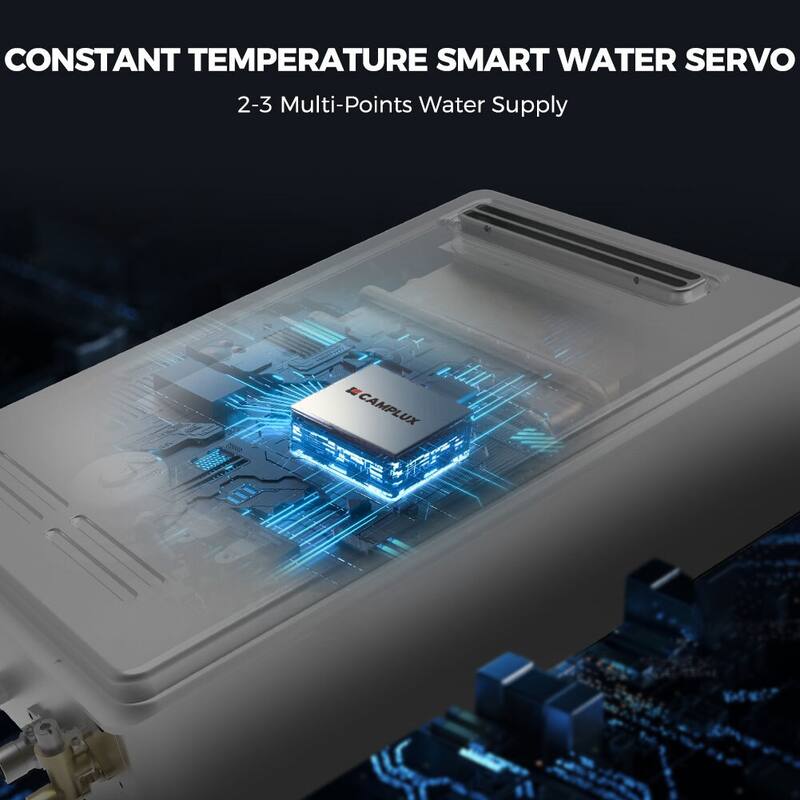 CAMPLUX 6.86 GPM High Capacity Propane Gas Tankless Water Heater for Home Shower, Outdoor Installation