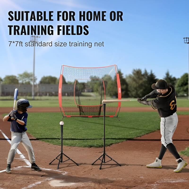 Portable 7x7 Baseball Training Net with Strike Zone and Carry Bag