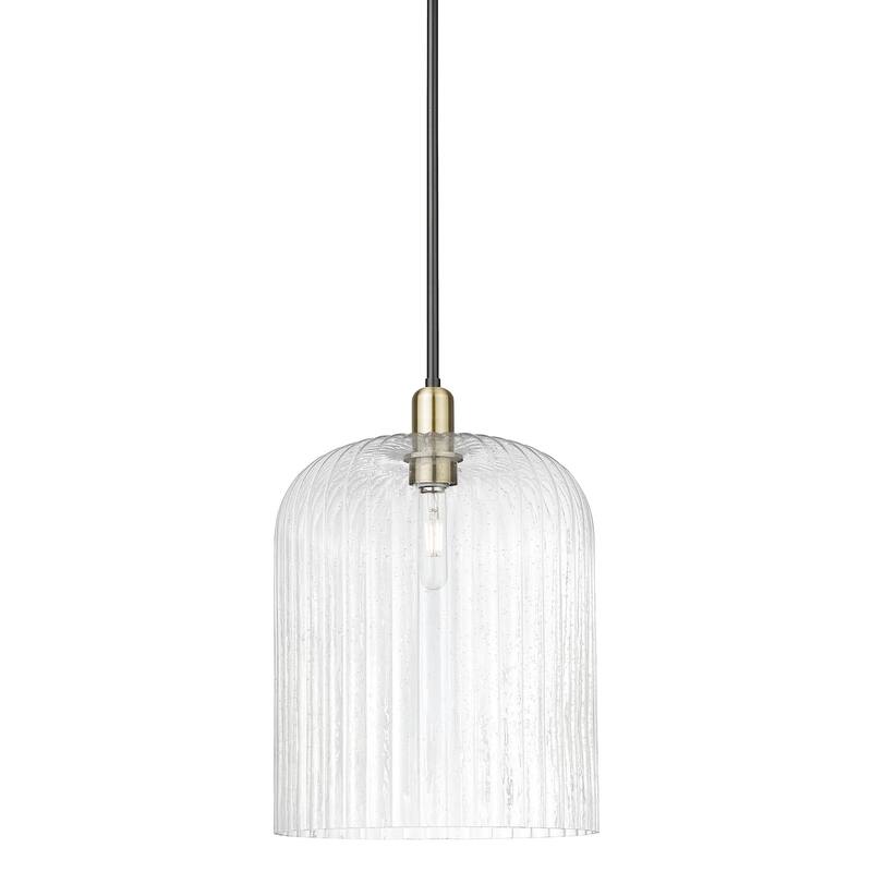Innovations Lighting 716-1S-18-12 Bridal Veil Pendant Bridal Veil 12" - Black Antique Brass / Seedy