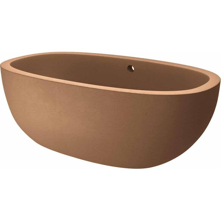 Native Trails Avalon 62" NativeStone Free Standing Bath Tub with - Terracotta