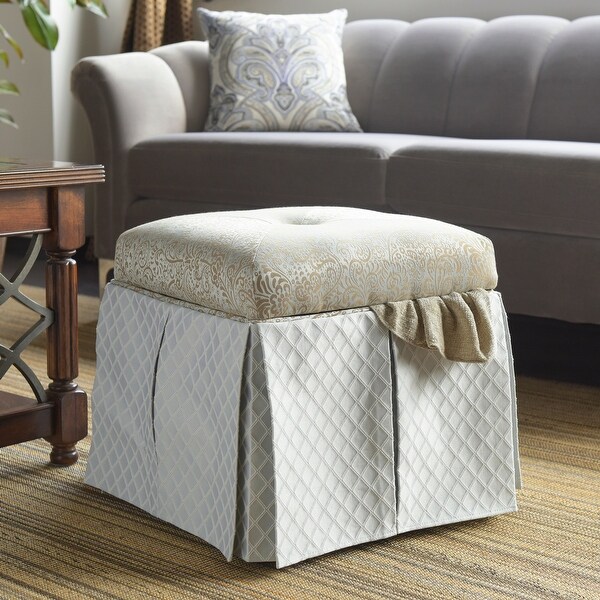 Jennifer Taylor Stacy Square Storage Vanity Stool. Opens flyout.