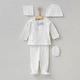 preview thumbnail 5 of 4, White & Blue Bow Tie Newborn 10-Piece Coming Home Outfit